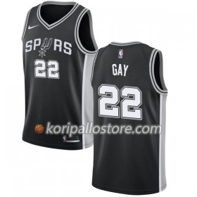 San Antonio Spurs Rudy Gay 22 Nike 2017-18 Musta Miesten Pelipaidat Swingman 